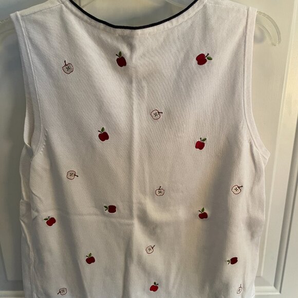 Christopher and Banks apple sweater with apple print tank size medium - Picture 3 of 3